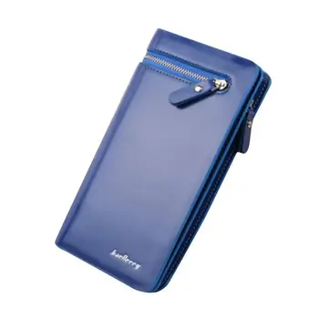 

ASDS Baellerry 1 PU leather ladies long paragraph leisure multi-function three fold multi-card zipper purse wallet bag size ab