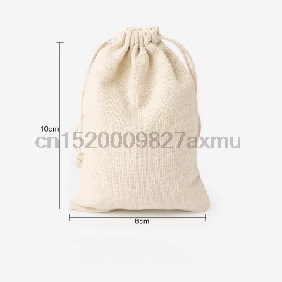 

1000Pcs Small Natural Linen Jute Sack Gift Bags Jewelry Pouch Drawstring Bag For Home Party Storages 10*8CM