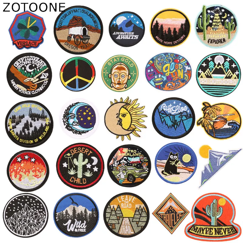 ZOTOONE Alien круговой железа на патчи для одежды вышивка фетровые аппликации поделки