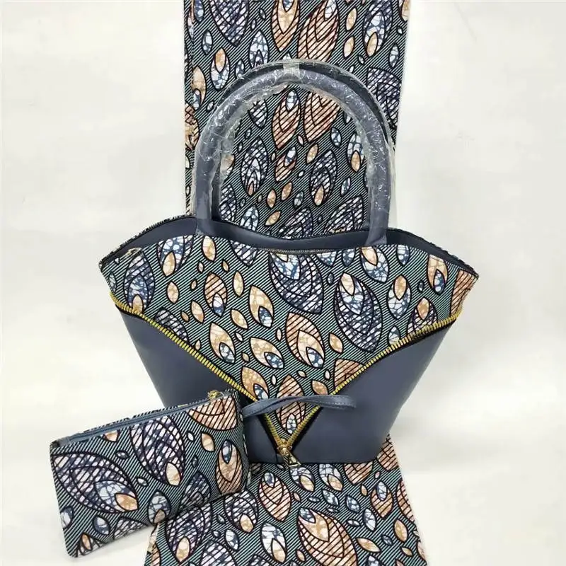 

2019 fashion designer african wax bag African Print and Purse/african hollandais wax with bags/african fabrics ! L52890