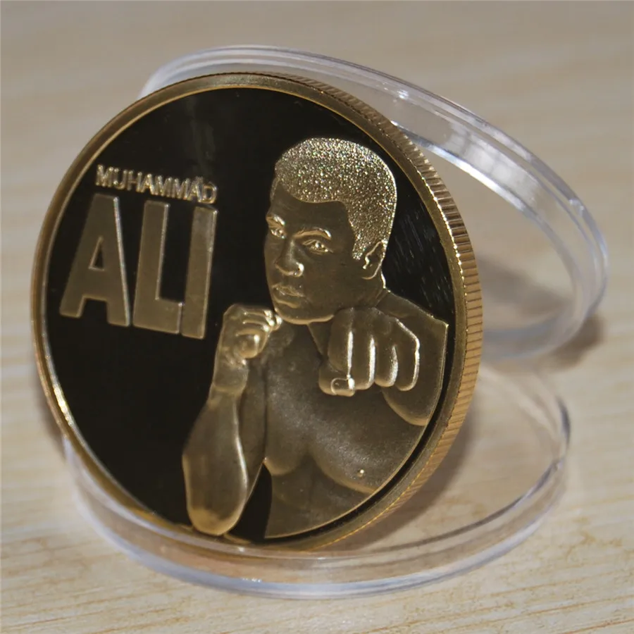 

2016 Gold Coin,USA King Of Boxing Mohammed Ali Coin,10pcs/lot free shipping