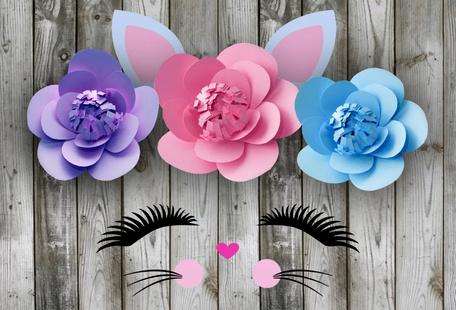 

Laeacco Unicorn Flower Wooden Board Party Child Pet Doll Portrait Photography Photo Backgrounds Backdrops Photocall Photo Studio