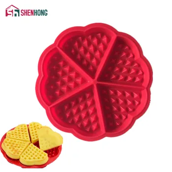 

Heart Shape Waffle Mold 5-Cavity Silicone Oven Pan Baking Cookie Cake Muffin Cooking Tools Kitchen Accessories Supplies