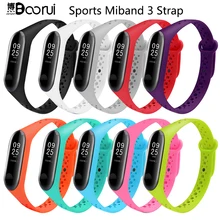 BOORUI для xiaomi mi band 3 ремешок спортивный mi band 3 аксессуары дышащий m3 ремешок на запястье умная электроника носимые устройства