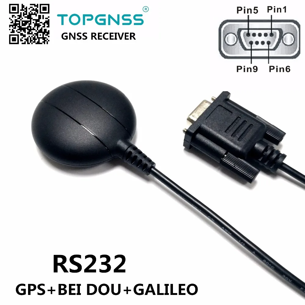 Промышленное применение RS232 gps/GONASS/GALILEO модуль антенны GNSS200BR RS232 DB9 гнездовой разъем RS-232 GNSS gps приемник