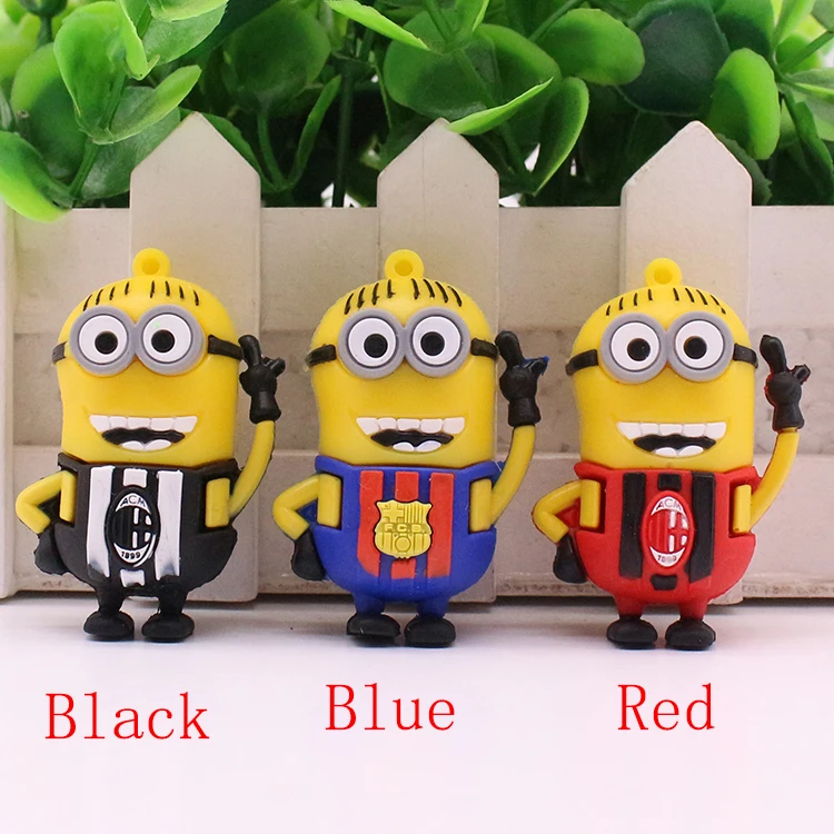 Кремния Мультфильм Популярные Миньоны Гадкий я 4 ГБ 8 16 32 64 USB 2.0 Flash Drive Memory Stick Pen Thumb