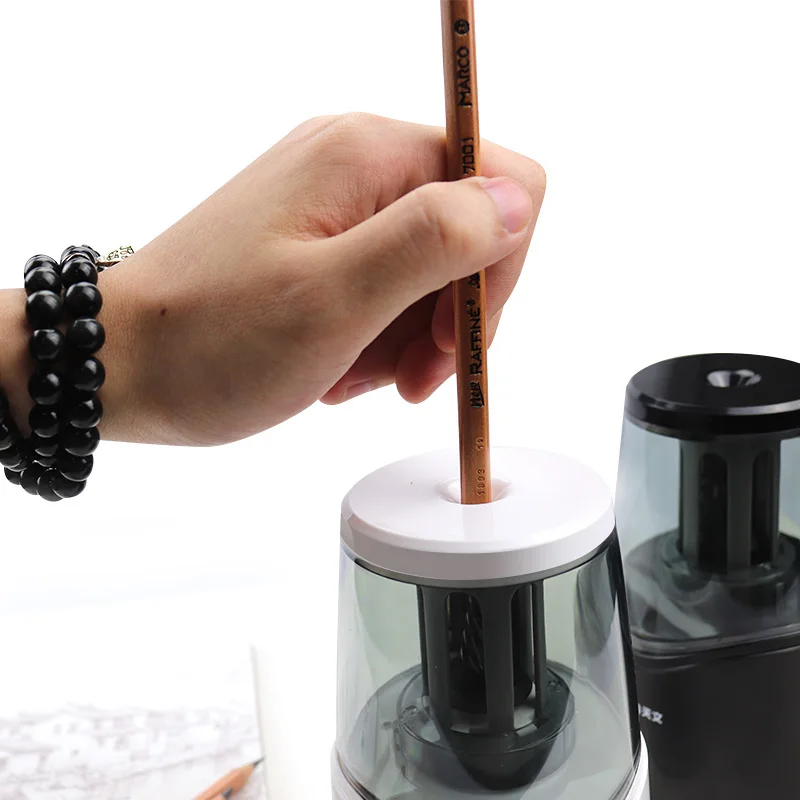  Electric Pencil Sharpener Adjustable Sharpness of Pencil Tip Automatic Mechanical Stationery Office