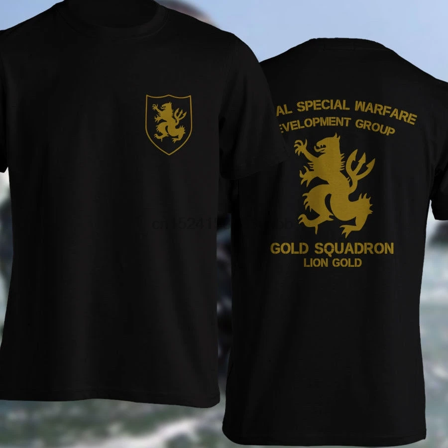 Gold Squadron US Army Special Force Lion NSWDG Devgru Seal Team Six T-shirt Casual Short Slove |