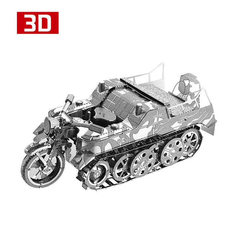 2018 3D Металл Nano головоломки Sdkfz 2 kleines kettenkraftrad мотоцикл собрать модель Наборы i22216 DIY 3D лазерная резка головоломки игрушка