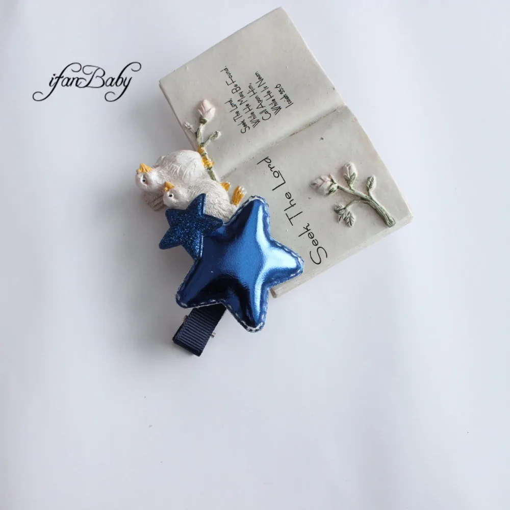Star hair flower clip girls 7