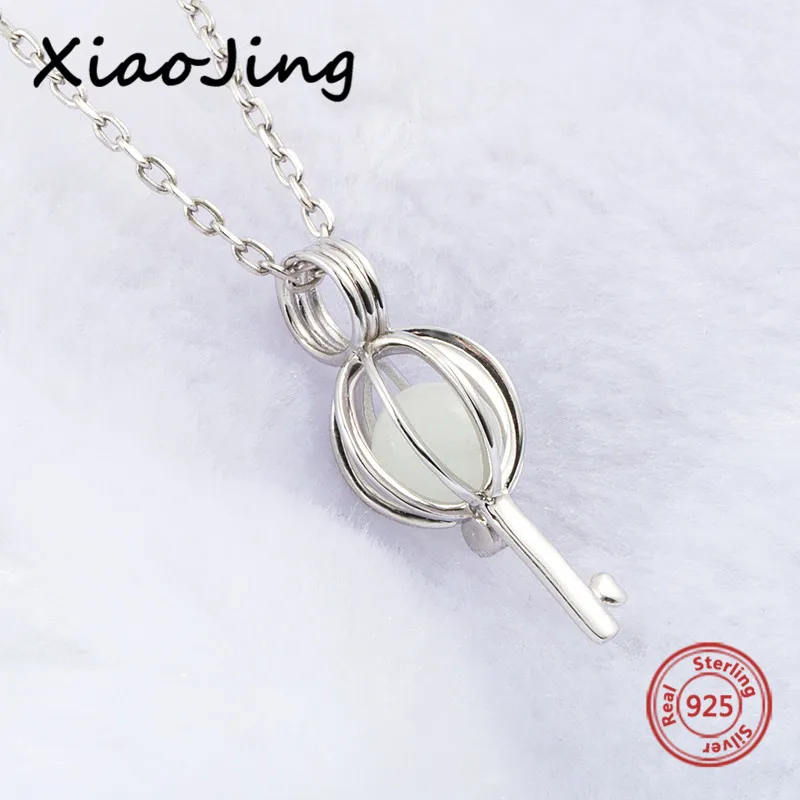 

Aliexpress key charms pendant glowing necklace 925 sterling silver beads chain diy jewelry accessories making for women gifts