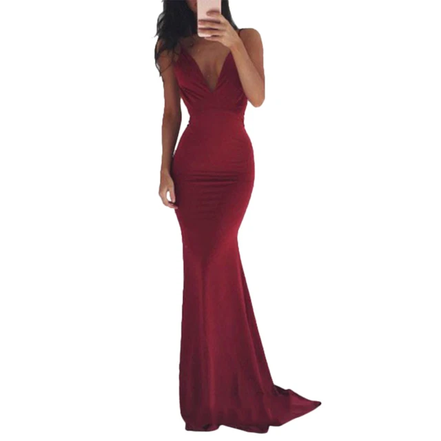 burgundy bodycon maxi dress