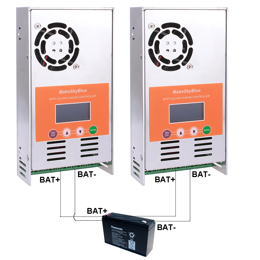 

MakeSkyBlue MPPT Solar Charge Controller 80A (2pcs 40A in parallel) V118 Regulator for 12V 24V 36V 48V Battery Automatically