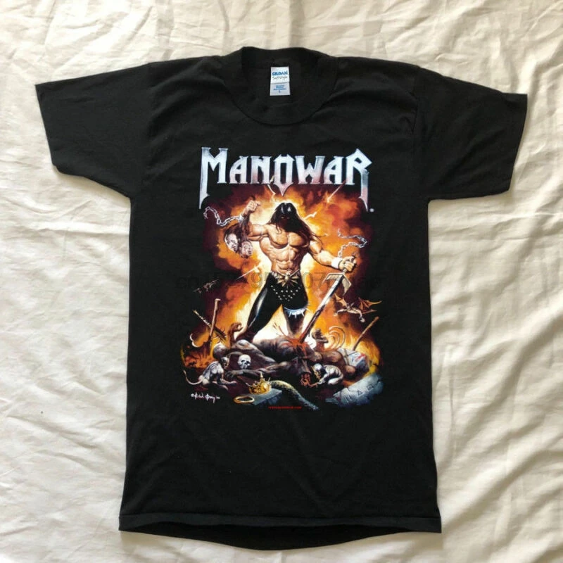 

RARE MANOWAR - The Dawn Of Battle 2002 T-Shirt USA reprintt