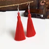 Handmade Tassel Earrings 2022 Trendy Bohemian orange 25 colors Long Dangles Vintage Tassel Earrings For Women Jewelry ► Photo 2/6