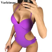 5 цветов, новинка, сексуальный женский купальник, бюстгальтер с открытой спиной, трикини, Цельный купальник для женщин, купальник на бретельках, купальник для женщин, V1003