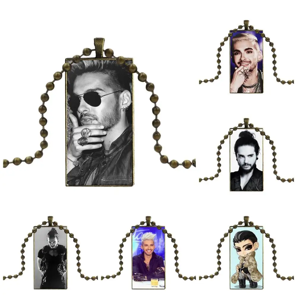 Bill Kaulitz Tokio подвеска с изображением отеля модная Длинная цепочка прямоугольным