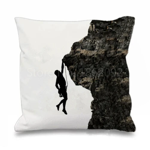 Novelty Rock Climber Cushion Cover Cool Outdoor Activity Sports