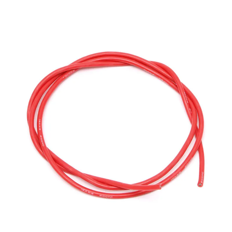 2 Metres 14 Gauge Black Red Silicone Rubber Wire 2M 14AWG Soft Silicone Cord Flexible Cable High Temperature Resistant Line (18)