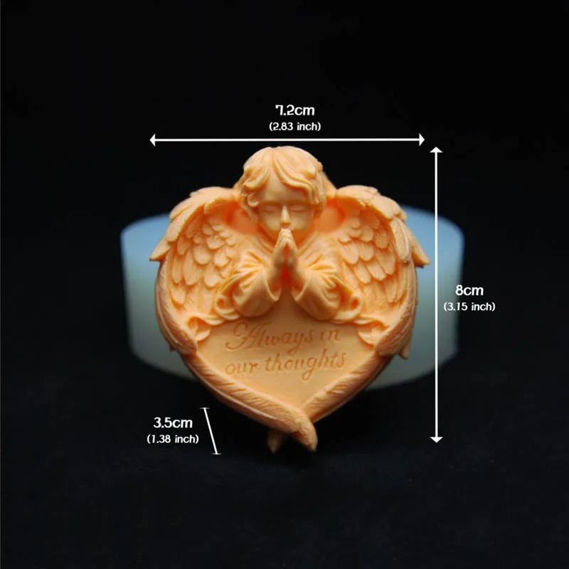Силиконовые формы для свеч Декор "Ангел" лампы в форме свечи мыла прессформы Fondant Mold украшения из полимерной глины форма для мыла