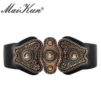 

MaiKun Wide Belts for Women belt Designer Brand Elastic Belt High Quality