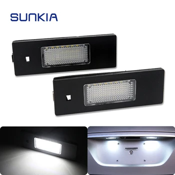 

2Pcs/Set SUNKIA Car LED License Plate Lights For Mini Cooper Club man 2D Coupe/Countryman 5DWhite Lamp Canbus Bulb Kit 12V