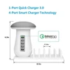 Multi Port USB Quick Charge QC3.0 Fast Charger Station for iphone ipad USB Charging Station Dock Mushroom Led Lamp 5V 2.1A EU US ► Photo 2/6