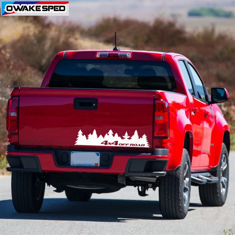 2PCS 4X4 OFF ROAD Forest Graphics Vinyl Decals Car Sticker Pick-up Trunk Body Stickers Auto Accessories For Ford Toyota Subaru  (4)