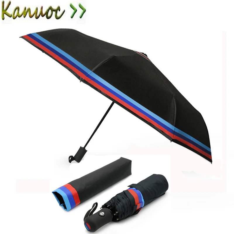 Full Automatic Folding Car Umbrella Rain Men Parasol Black Windproof