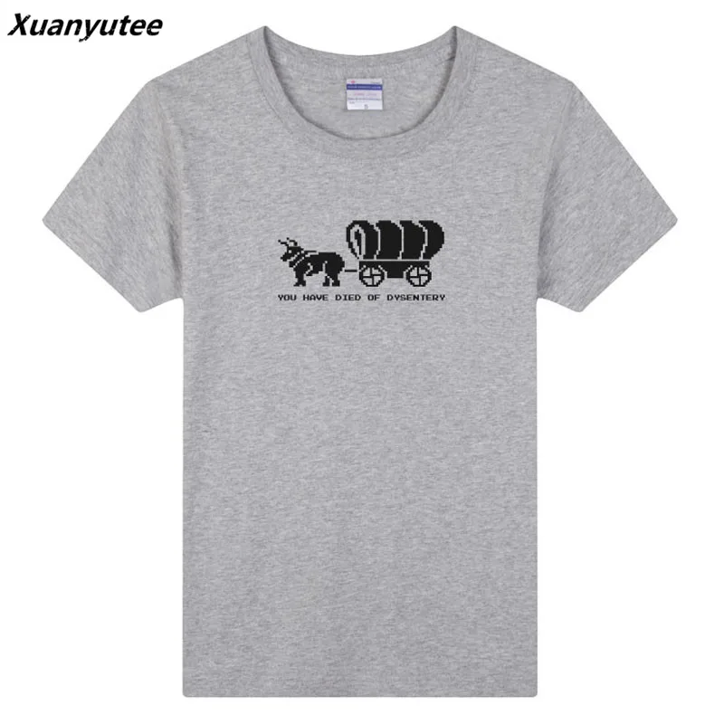 Xuanyutee The Oregon Trail Settler геймер фанаты футболка Homme De Marque большой размер круглый вырез