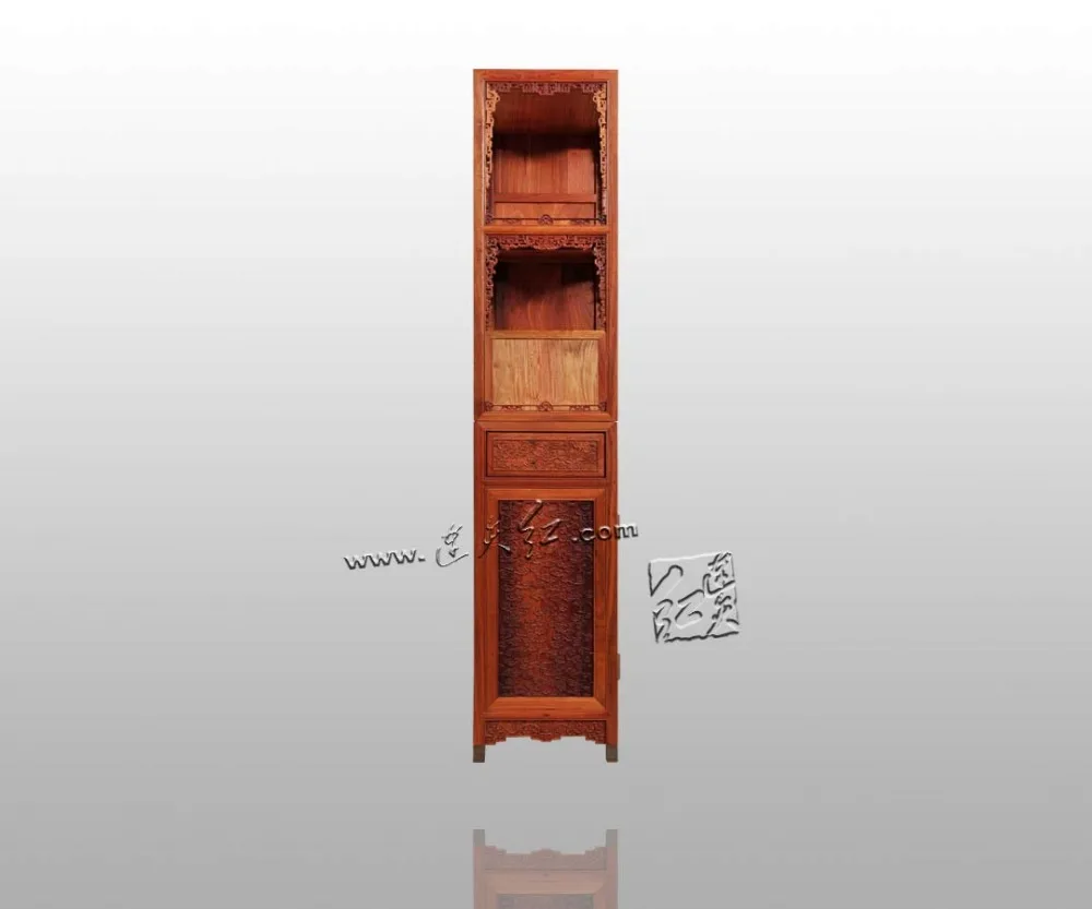 Rosewood Curio Storage Cabinets China Antique Home Furniture filing Magazine Racks Solid Wood Cupboard Multi-function Bookcase