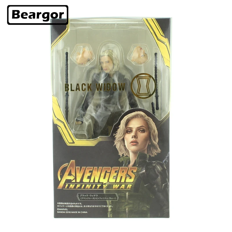 

6" Marvel Hero Black Widow Avengers Infinity War SHF Moveable ver. Boxed 15cm PVC Action Figure Collection Model Doll Toys Gift