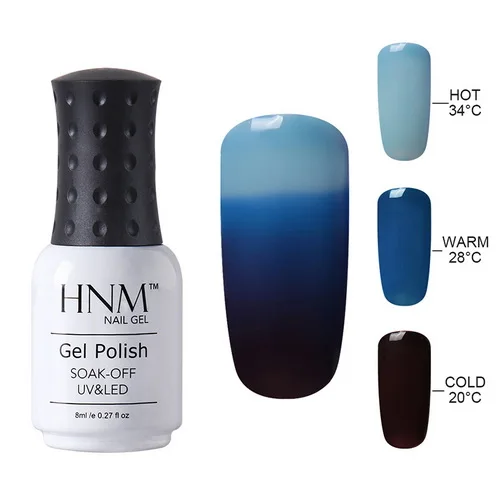 HNM 8 мл изменение цвета ногтей голографический лак для ногтей термальный лак для ногтей верхнее покрытие Базовое покрытие термо гель лак праймер лак - Цвет: 4209