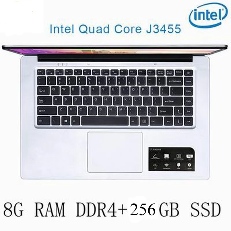 

P2-15 8G RAM 256G SSD Intel Celeron J3455 Gaming laptop notebook computer keyboard and OS language available for choose