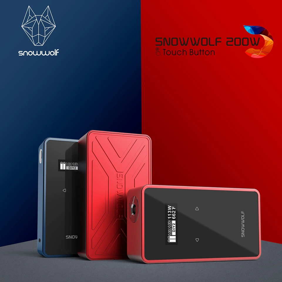 Оригинальный бокс мод Snowwolf 200 Вт C 235 TC электронная сигарета вейп с 0 91 дюймовым OLED
