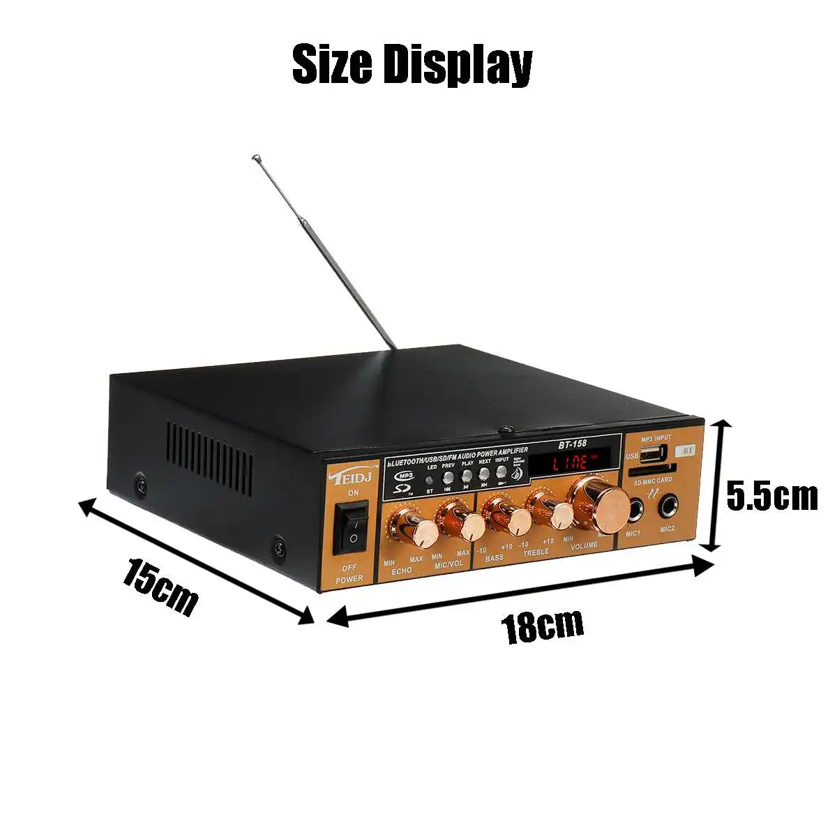 220 В/12 в 600 Вт HIFI lcd цифровой 2CH усилитель звука для автомобиля домашние усилители бас стерео bluetooth FM радио с пультом дистанционного управления