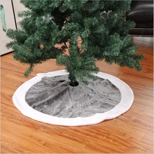 AOVOLL Новая Рождественская елка юбка круглый коврик 90 см рождественские ковры вышивка елка юбка Короткие Плюшевые Рождественские елки Декоративные Коврики
