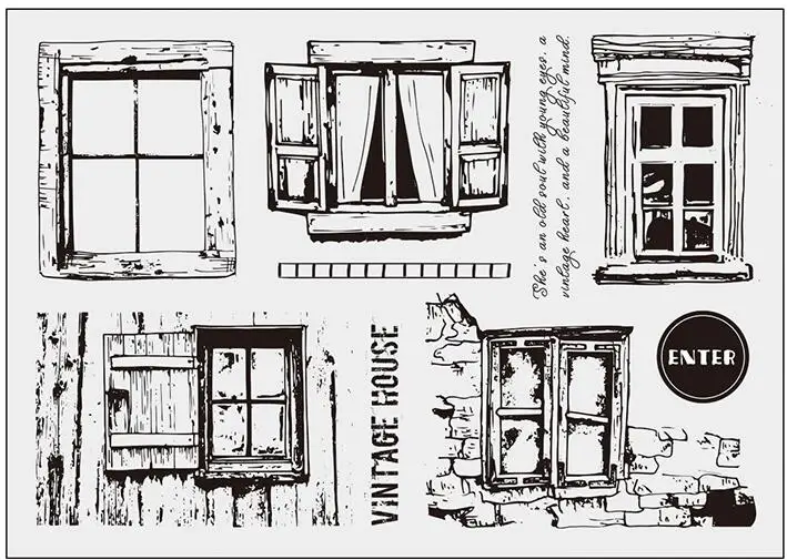 

window Stamp/Seal for DIY scrapbooking/photo album Decorative clear stamp sheets A1882