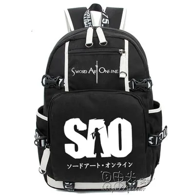 Hot Anime Sword Art Online Rugzak Cosplay sao Lichtgevende Canvas Schooltas Reistassen Hot Anime Sword Art Online Rugzak Cosplay sao Lichtgevende Canvas Schooltas Reistassen