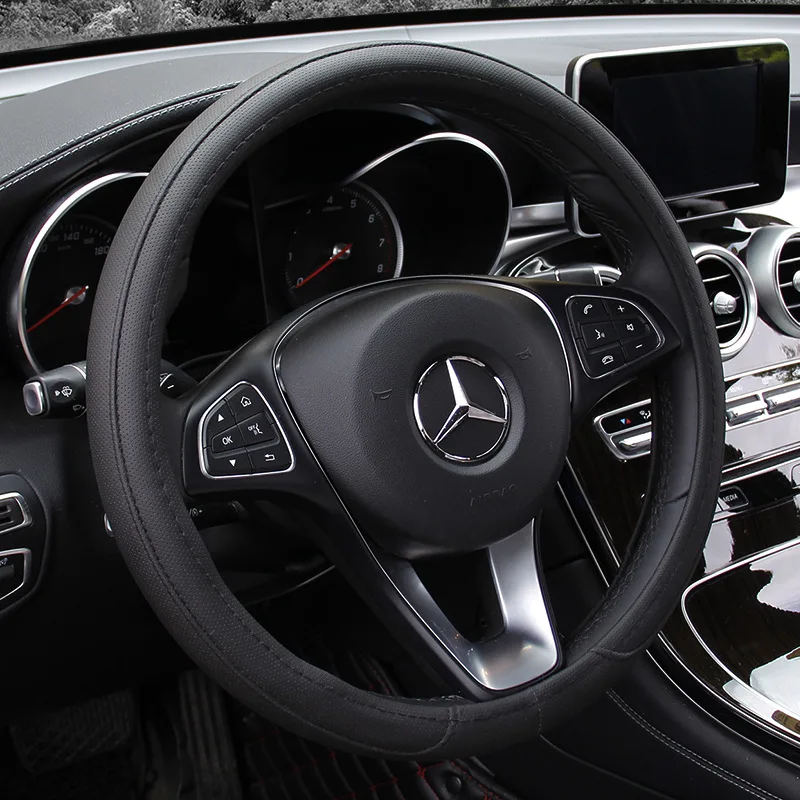 Steering Wheel Cover Soft Braid Anti-slip Inner Ring M Size for 37-38 CM 14.5