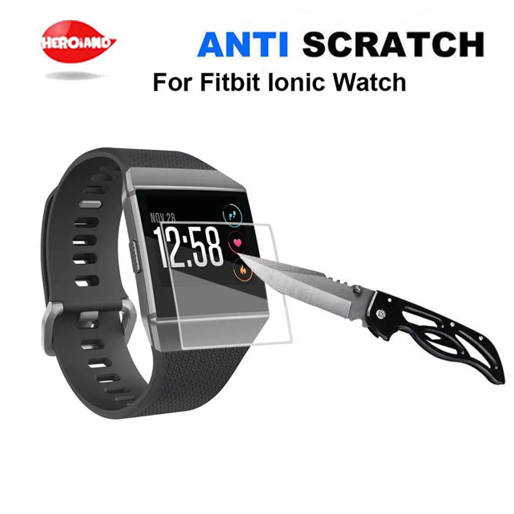 

Clear HD Hardness 8-9 H Watch Screen Protector Full Coverage Water Films protection Guards for Fitbit Ionic Smartwatch