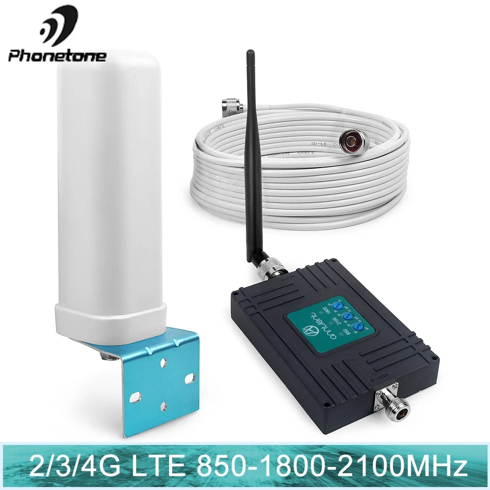 Signal Booster GSM 850MHz 2G 1800 UMTS Cell Phone Signal Amplifier 70dB