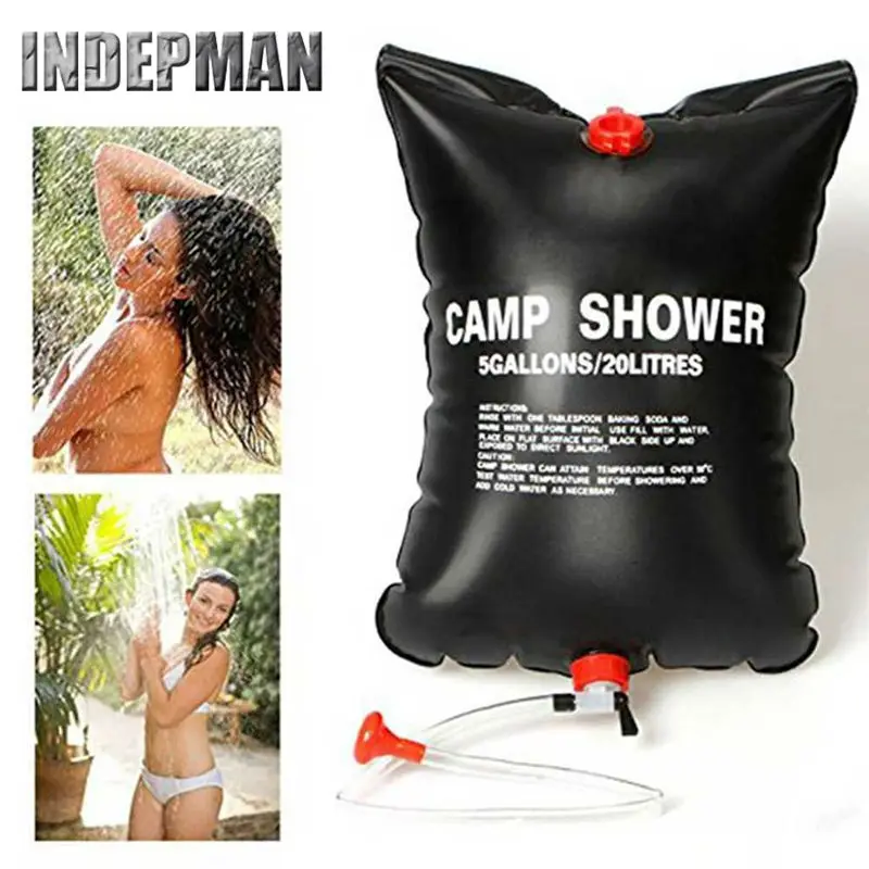 Camp Shower Bag 5 Gallon/20 Litter, Solar Heated Portable Shower Bag