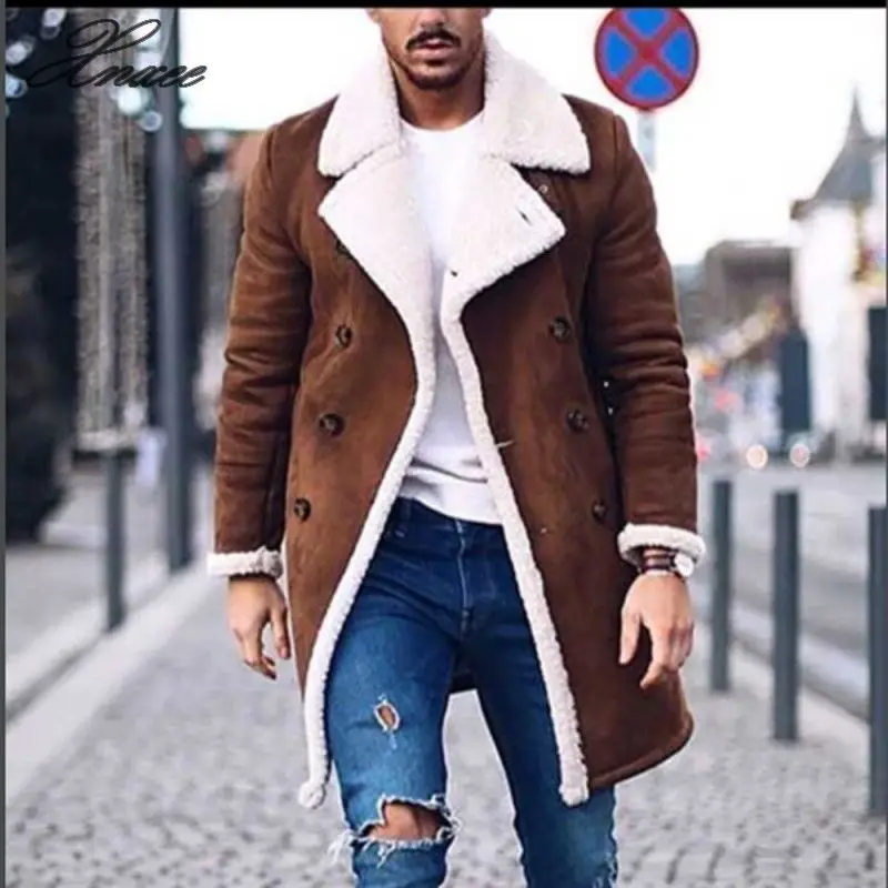 Мужская водонепроницаемая ветрозащитная зимняя куртка, мужской шерстяной Теплый зимний Тренч, Длинная Верхняя одежда на пуговицах, умное пальто, пальто