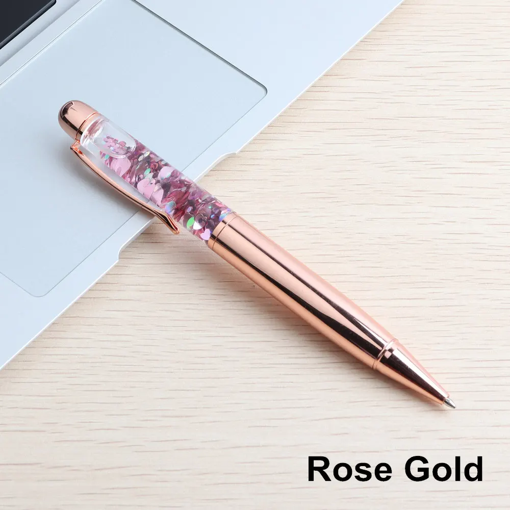 Baikingift розовое золото ручка каваи роскошный хрустальный шар ручки для школы офисное растительное масло Кристалл Золотая фольга металлический подарок Письменные ручки