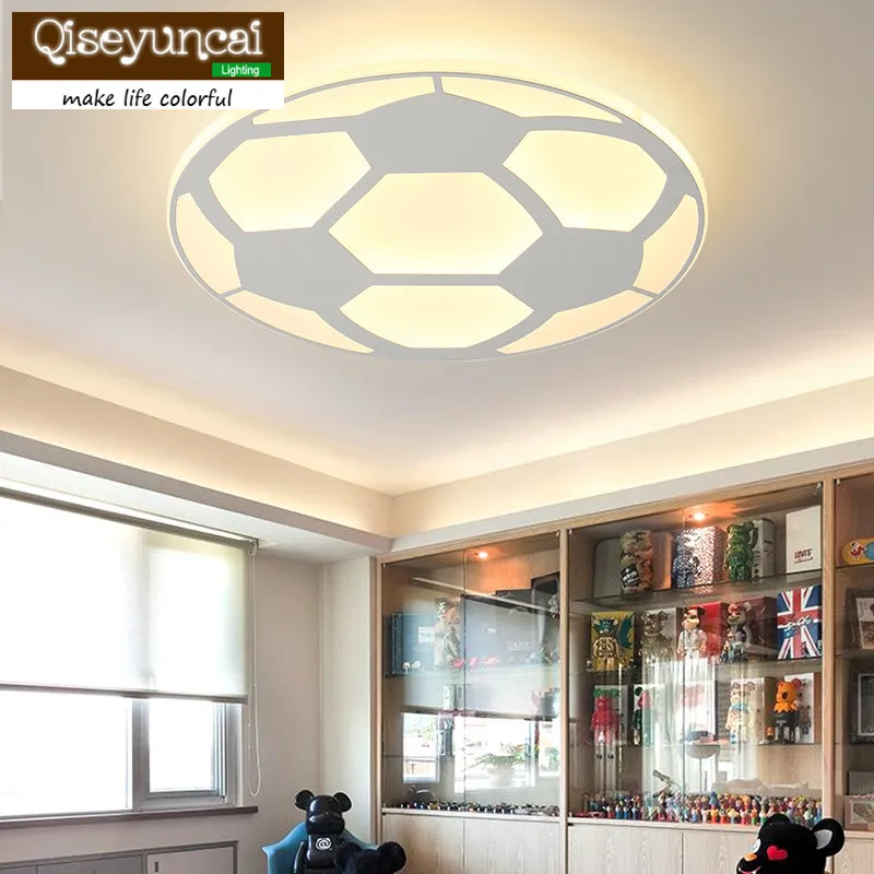 

Qiseyuncai Modern children's cartoon football LED eye lamp simple creative warm boy girl room study lighting