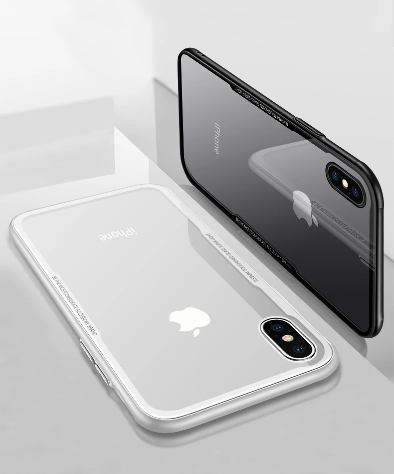 Ultra thin Soft TPU + Transparent 9H Tempered Glass Phone Back Case For iPhone X 8 7 Plus Soft Silicone Rubber Shockproof Cover (3)