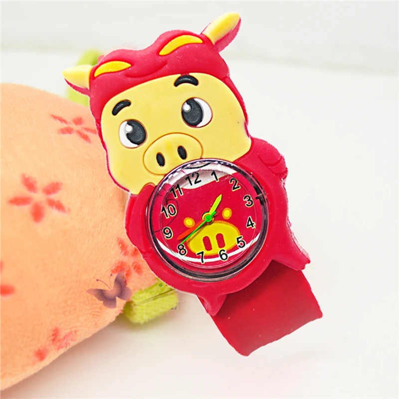 

New HBiBi brand Children Watch Cartoon baby Toy Pig Kids Watches for Girls Boys Gift Student Clock Slap hand Child Wristwatches