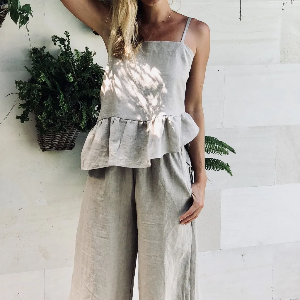 JAYCOSIN летний женский топ Ropa пикантные Mujer модные однотонные Lean косой вырез с оборками низ хлопок белье Повседневное пляж 9040511