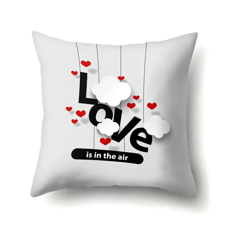 Love Mr Mrs подушка для двоих, чехол из полиэстера для милых влюбленных, наволочки Декор для дома, свадебное украшение, наволочка 45*45 см 40824 - Цвет: 2BZ-40602-018